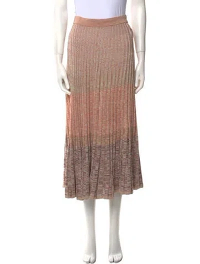 Pre-owned Zimmermann Striped Midi Length Skirt In Multi