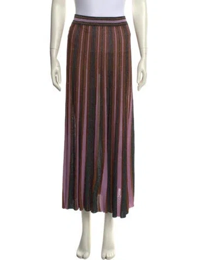 Pre-owned Zimmermann Striped Midi Length Skirt In Multi