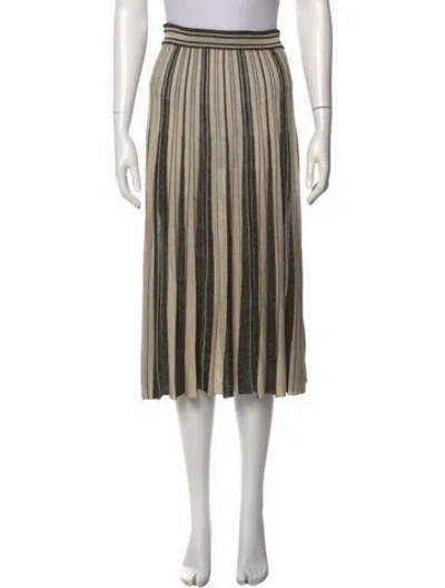 Pre-owned Zimmermann Striped Midi Length Skirt In Neutral