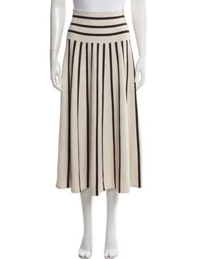 Pre-owned Zimmermann Striped Midi Length Skirt In Neutral