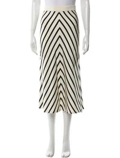 Pre-owned Zimmermann Striped Midi Length Skirt In Neutral