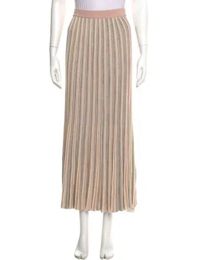 Pre-owned Zimmermann Striped Midi Length Skirt In Neutral