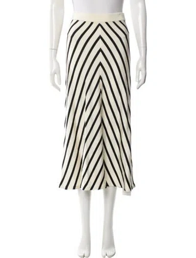 Pre-owned Zimmermann Striped Midi Length Skirt In Neutral