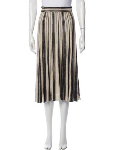 Pre-owned Zimmermann Striped Midi Length Skirt In Neutral