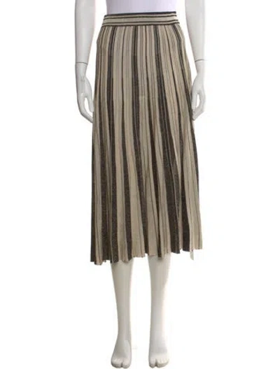 Pre-owned Zimmermann Striped Midi Length Skirt In Neutral