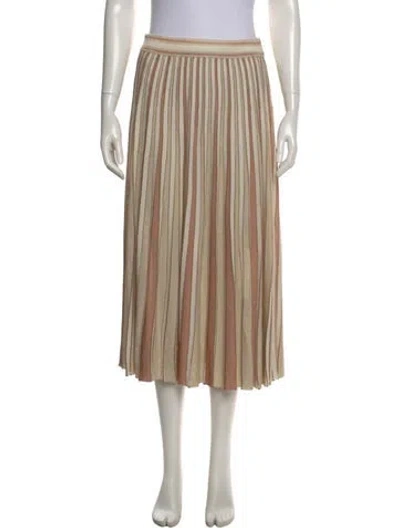 Pre-owned Zimmermann Striped Midi Length Skirt In Neutral