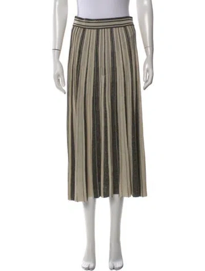 Pre-owned Zimmermann Striped Midi Length Skirt In Neutral