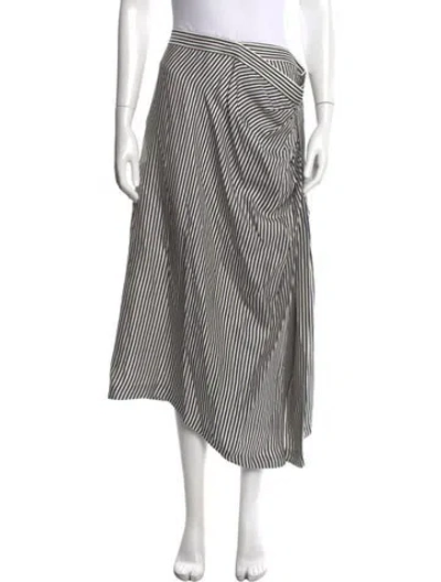 Pre-owned Zimmermann Striped Midi Length Skirt In Neutral