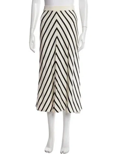 Pre-owned Zimmermann Striped Midi Length Skirt In Neutral