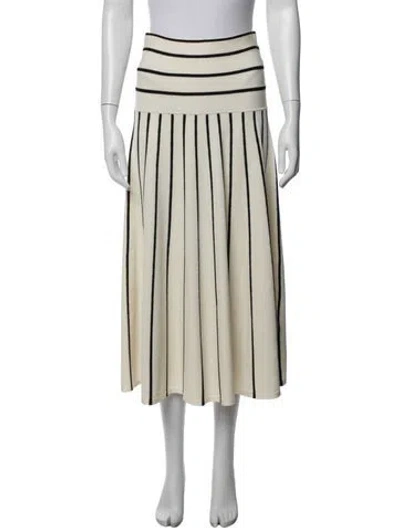 Pre-owned Zimmermann Striped Midi Length Skirt In Neutral