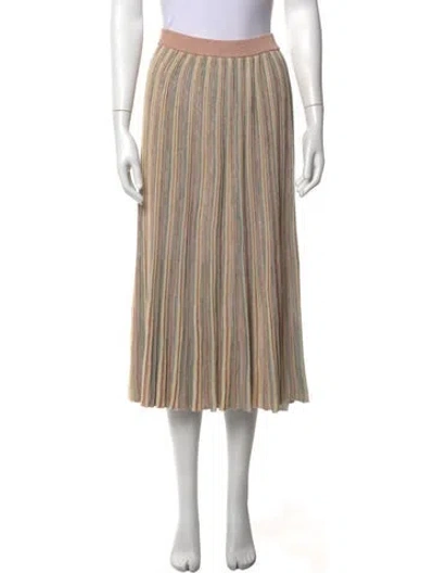 Pre-owned Zimmermann Striped Midi Length Skirt In Neutrals