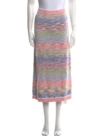 Pre-owned Zimmermann Striped Midi Length Skirt In Pink