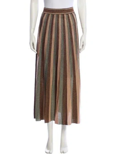 Pre-owned Zimmermann Striped Midi Length Skirt W/ Tags