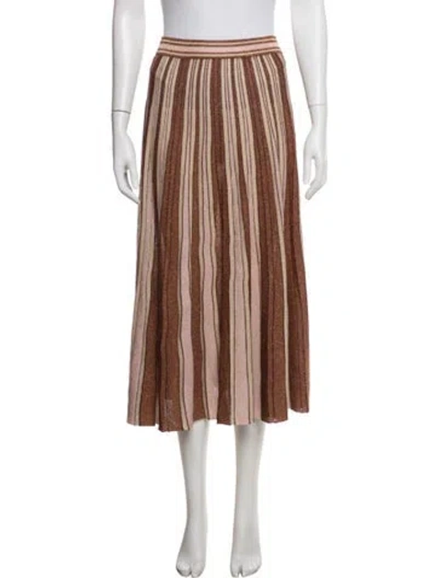 Pre-owned Zimmermann Striped Midi Length Skirt W/ Tags