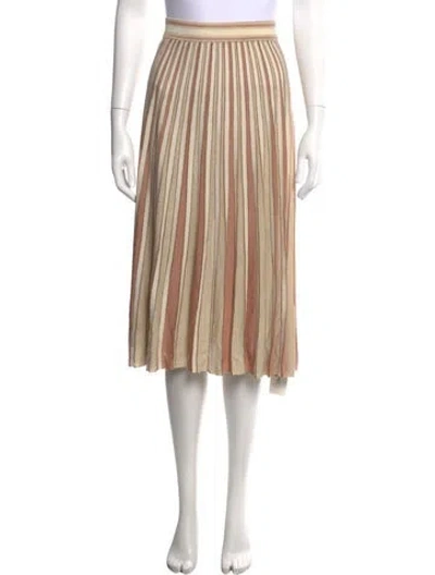 Pre-owned Zimmermann Striped Midi Length Skirt W/ Tags In Neutrals