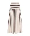 Zimmermann Stripe Midi Sweater Skirt In Neutral