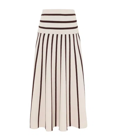 ZIMMERMANN STRIPED MIDI SKIRT