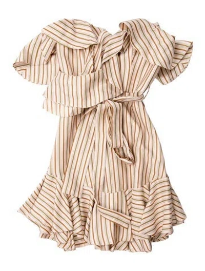 Pre-owned Zimmermann Striped Mini Dress In Multi