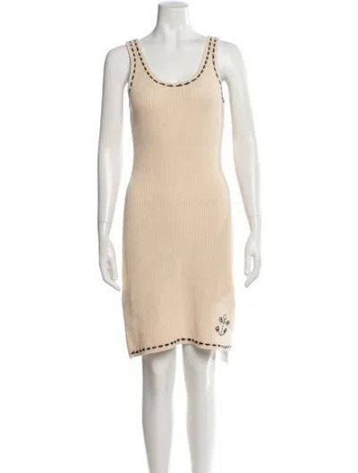 Pre-owned Zimmermann Striped Mini Dress In Neutral