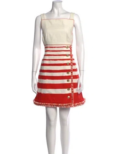Pre-owned Zimmermann Striped Mini Dress In Neutral