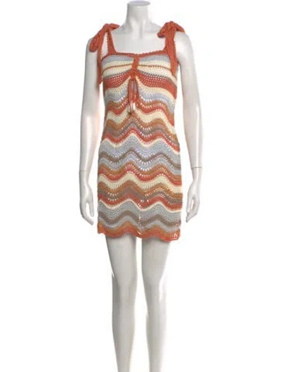 Pre-owned Zimmermann Striped Mini Dress W/ Tags In Neutral