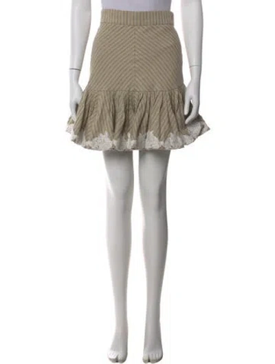 Pre-owned Zimmermann Striped Mini Skirt In Neutral