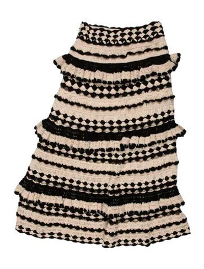Pre-owned Zimmermann Striped Mini Skirt In Neutrals