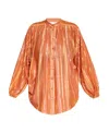 Zimmermann Striped Cotton Billow Blouse In Multicolor