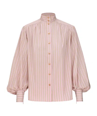 Zimmermann Striped Shirt In Pink