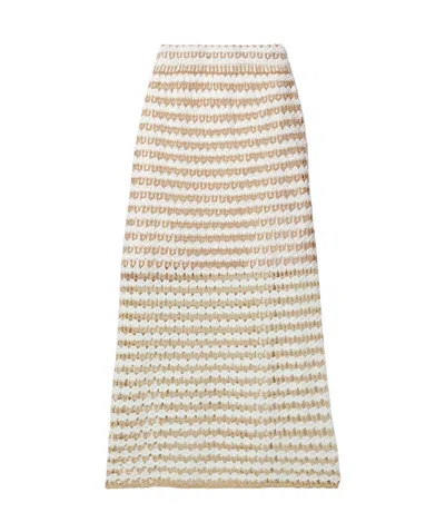 Zimmermann Striped Skirt In Neutral