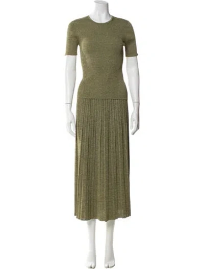 Pre-owned Zimmermann Striped Skirt Set In Green