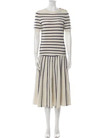 Pre-owned Zimmermann Striped Skirt Set In Neutral