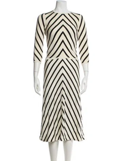 Pre-owned Zimmermann Striped Skirt Set In Neutral