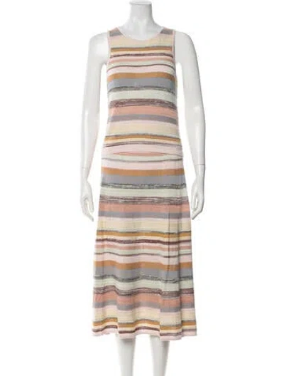 Pre-owned Zimmermann Striped Skirt Set In Neutrals