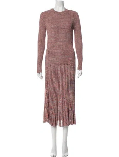 Pre-owned Zimmermann Striped Skirt Set In Pink