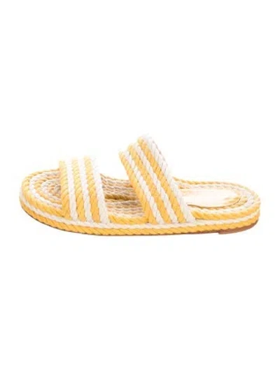Pre-owned Zimmermann Striped Slides In Multi