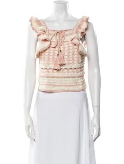 Pre-owned Zimmermann Striped Square Neckline Sweater In Multi