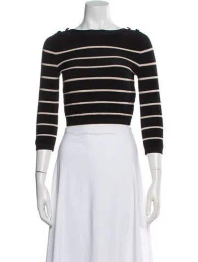Pre-owned Zimmermann Striped Top In Black