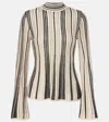 Zimmermann Illustration Mouline Metallic Stripe Top Black/gold In Black/gold