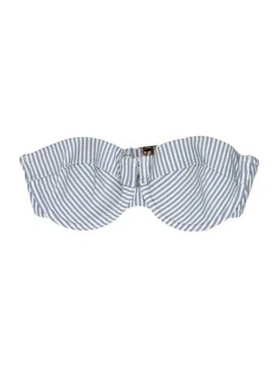 Pre-owned Zimmermann Striped Top W/ Tags In Blue