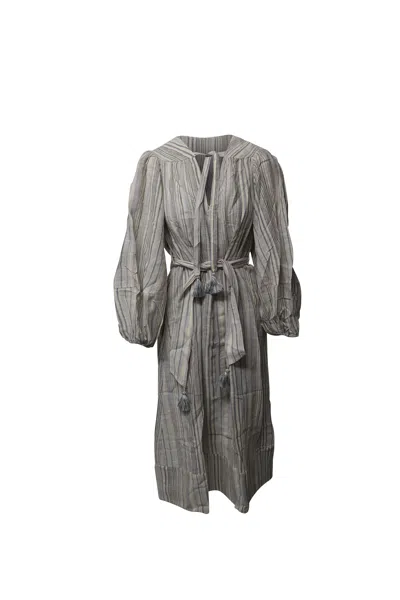 Zimmermann Striped Tunic Long Dress In Multicolor Cotton
