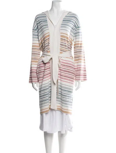 Pre-owned Zimmermann Striped V-neck Sweater In Neutrals