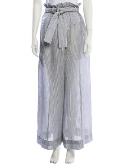 Pre-owned Zimmermann Striped Wide Leg Pants In Multi