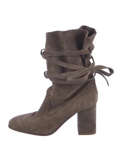 Pre-owned Zimmermann Suede Boots In Gray
