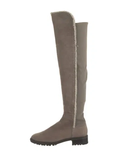 Pre-owned Zimmermann Suede Boots In Grey
