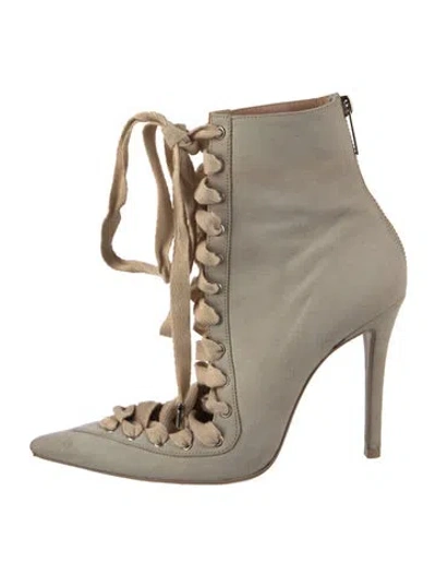 Pre-owned Zimmermann Suede Lace-up Boots In Neutral