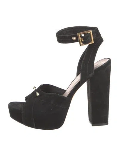 Pre-owned Zimmermann Suede Sandals In Black