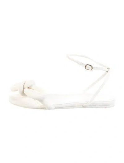 Pre-owned Zimmermann Suede Sandals In White
