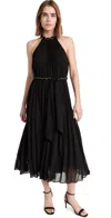 Zimmermann Rhiannon Plunge Halter Maxi Black In Black