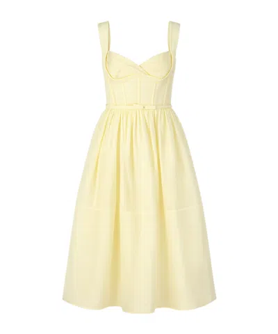 Zimmermann Suspender Dress In Yellow